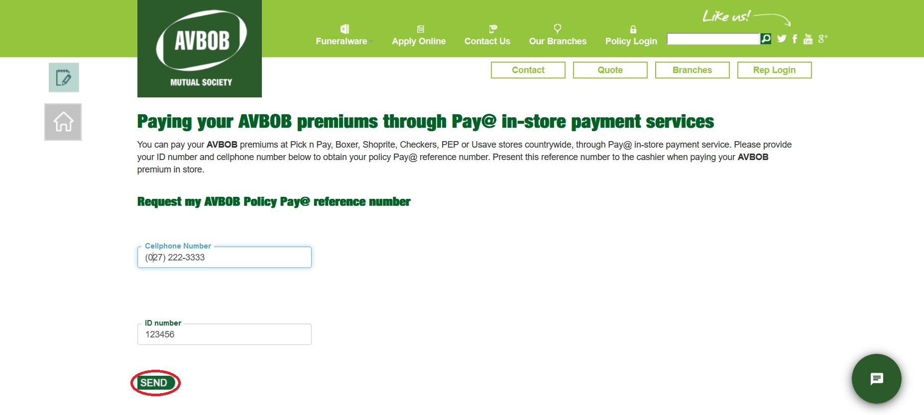 AVBOB Mutual Pay Premiums Through Pay Online South Africa Status Check, Facilities